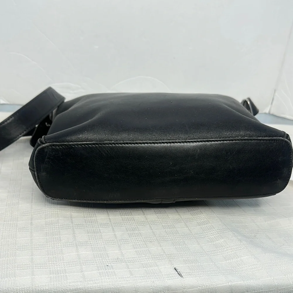 Coach # 9188 Legacy  Duffle Black Leather Crossbody Bag Purse